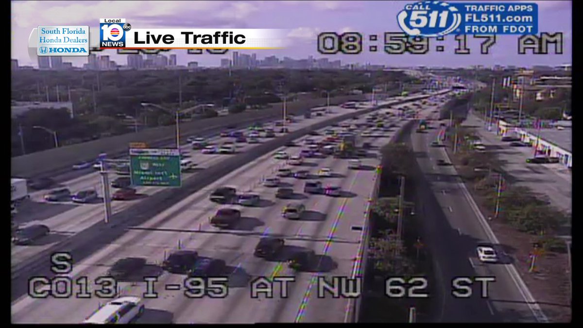 Earlier crash on I-95 NB and NW 79th St/ Heavy Delays #TRAFFIC #MIAMI https://t.co/T3d3fSrdJK