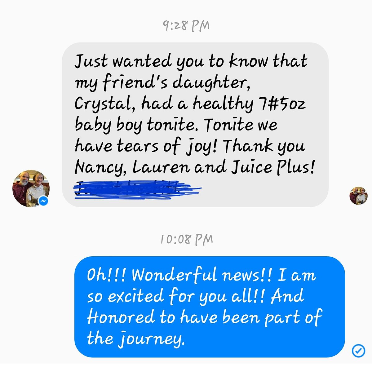 nross971's tweet photo. This lady heard my story and Crystal got on our Magic Beans. Baby #6 was born because of JP ;)
#jencyglobal https://t.co/SoirHUdwS7