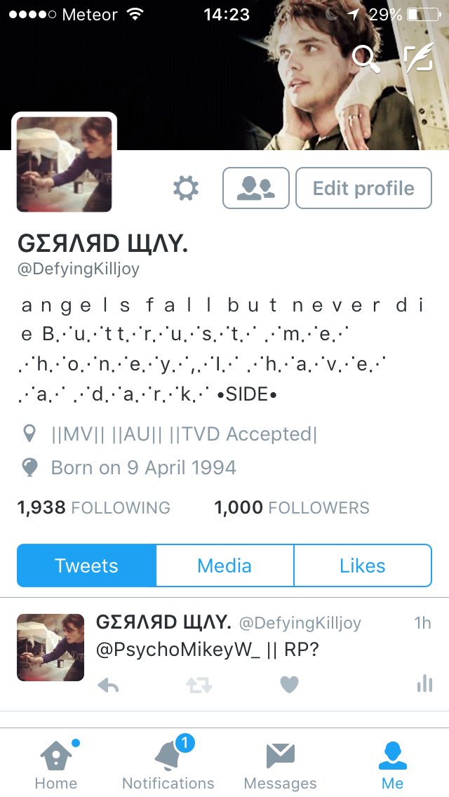 DefyingKilljoy's tweet image. \\ 1,000 thank you guys! ❤️