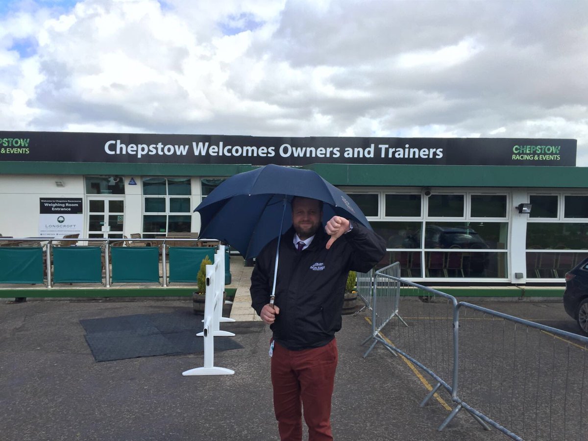 AvonRacing's tweet photo. Our Racing manager @radclifferacing looks positive about the weather at Chepstow today #Chepstow #InvestinRacing https://t.co/wBIUZZaPk1
