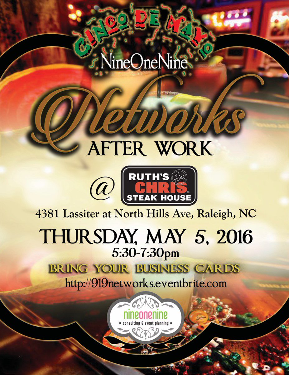 919Events's tweet image. #919Events Networks After Work on Cinco de Mayo