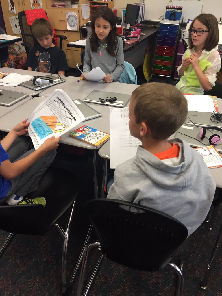 OtsegoGrade3's tweet photo. Finishing up literature circles. πGreat questions and discussion today! #OtsegoKnights #OESbest #MrsSeeger https://t.co/H4EPXJqkmS