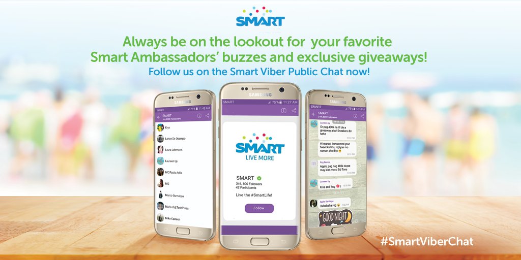 LiveSmart's tweet photo. Try your luck this summer! Help us reach 400k & win an awesome prize from @laureenmuy! Follow #SmartViberChat now. https://t.co/F2dIaGQlA6