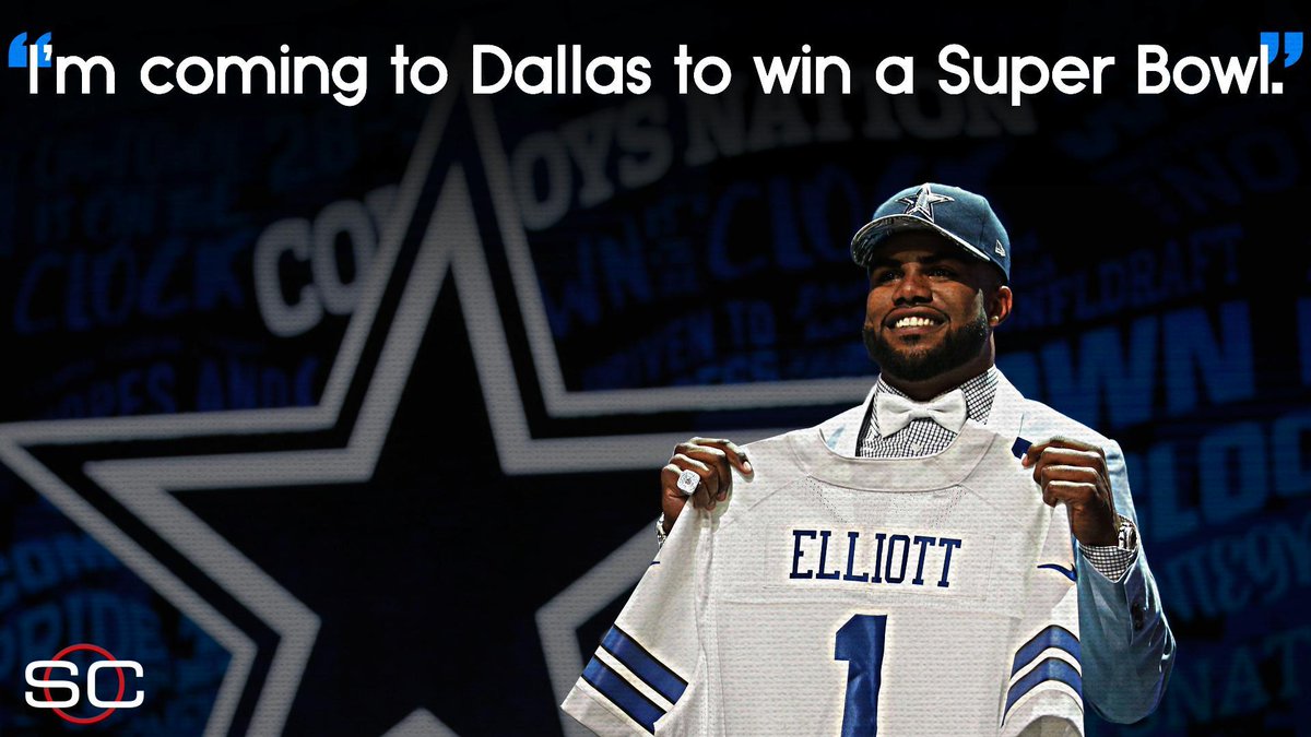 SportsCenter's tweet image. Ezekiel Elliott has one goal in mind for the Cowboys. (via NFL Network)