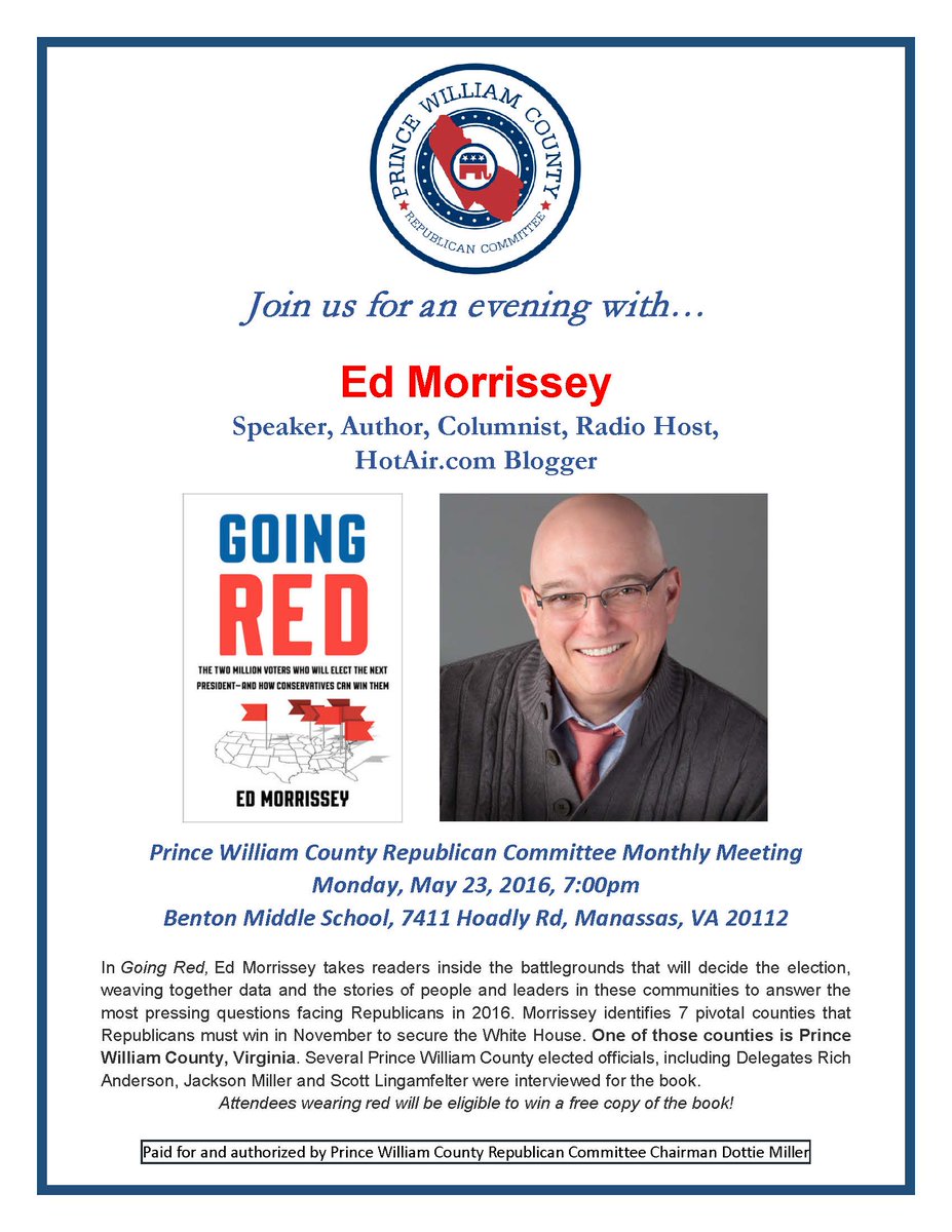 TimSingstock's tweet photo. Join @PWCGOP on May 23 @ Benton MS #PWCGoingRed https://t.co/RGlT1qI6uy