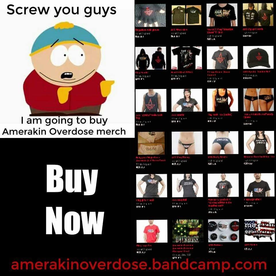 Happy Friday! Go get your #AOD merch today!!! Help us out! #Metal #MaskedBand 

Amerakinoverdose.bandcamp.com