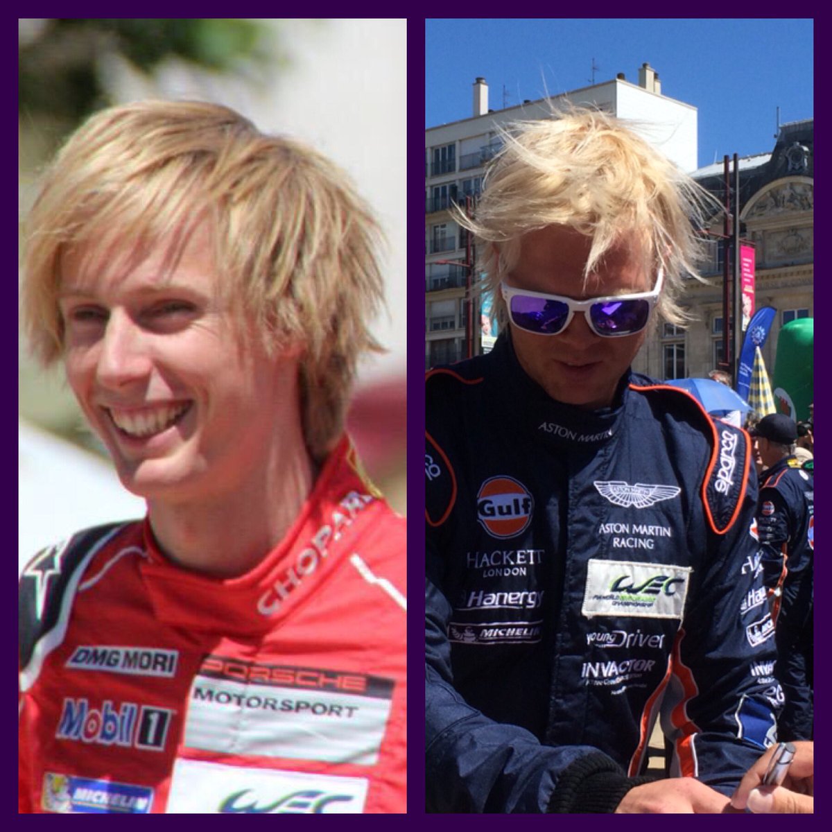 Viclovesracing's tweet photo. @FIAWEC With tomorrow being Natl Hairstylist Appreciation Day, whose stylist wins? @NickiThiim or @BrendonHartley https://t.co/bMnaR0G0cM