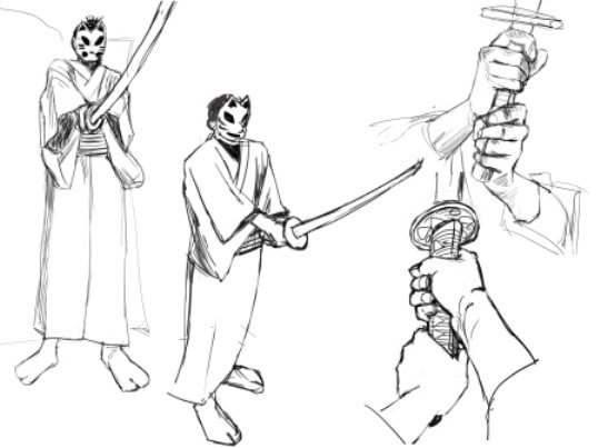 ダンドロ242 打刀 正面で構える