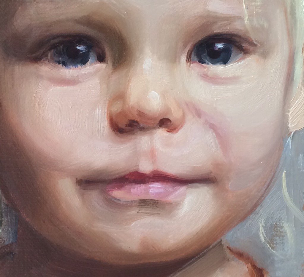 A detail of my little portrait of Dede. #oil #portrait #painting #art