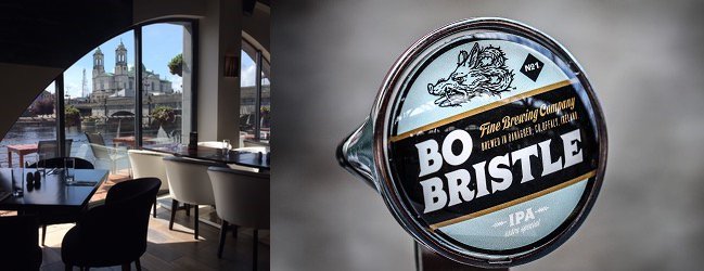 Bo Bristle IPA draught beer now serving in 'The Ritz' Restaurant Athlone.