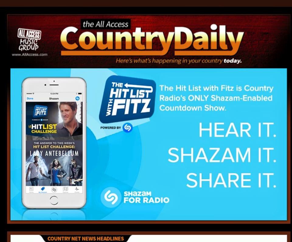 fitzoneverythng's tweet photo. Audience interaction has FOREVER changed. Hear it. Shazam it. Share it.
#ShazamforRadio #TheHitListwithFitz https://t.co/PIN6c1Nrgm