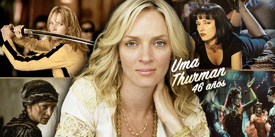 Cinepolis's tweet photo. Ella hizo bailar a #VincentVega y le robó un beso a #Batman. ¡Manifiéstense los fans de #UmaThurman! 😍🎂 https://t.co/tZhYfxITGo