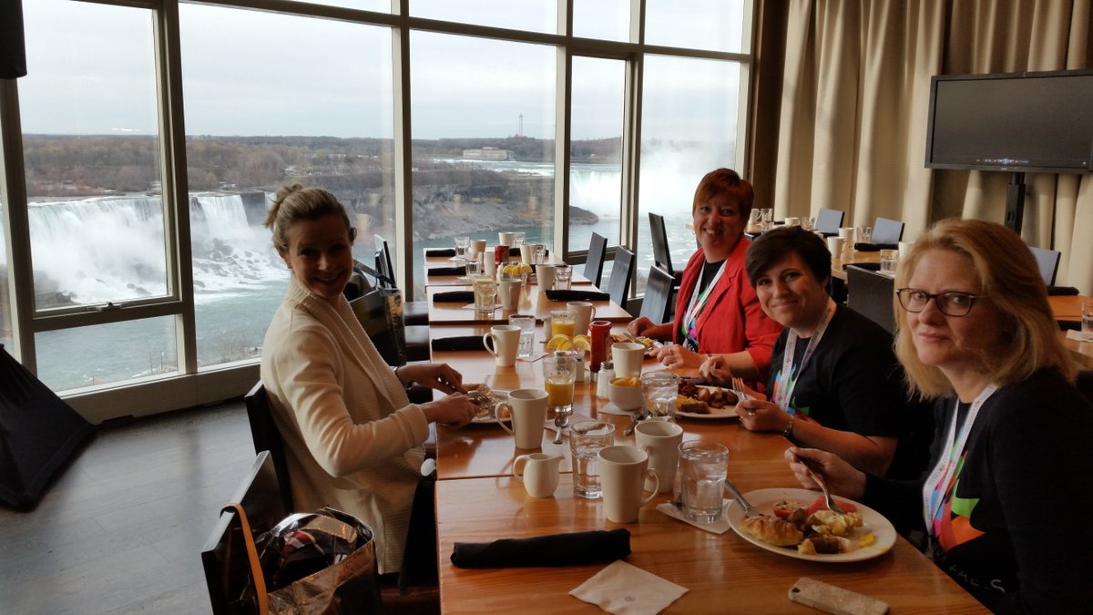 Niagara Falls Tourism FAM welcomes guests to the Sheraton on the Falls!  Another beautiful day in Niagara!