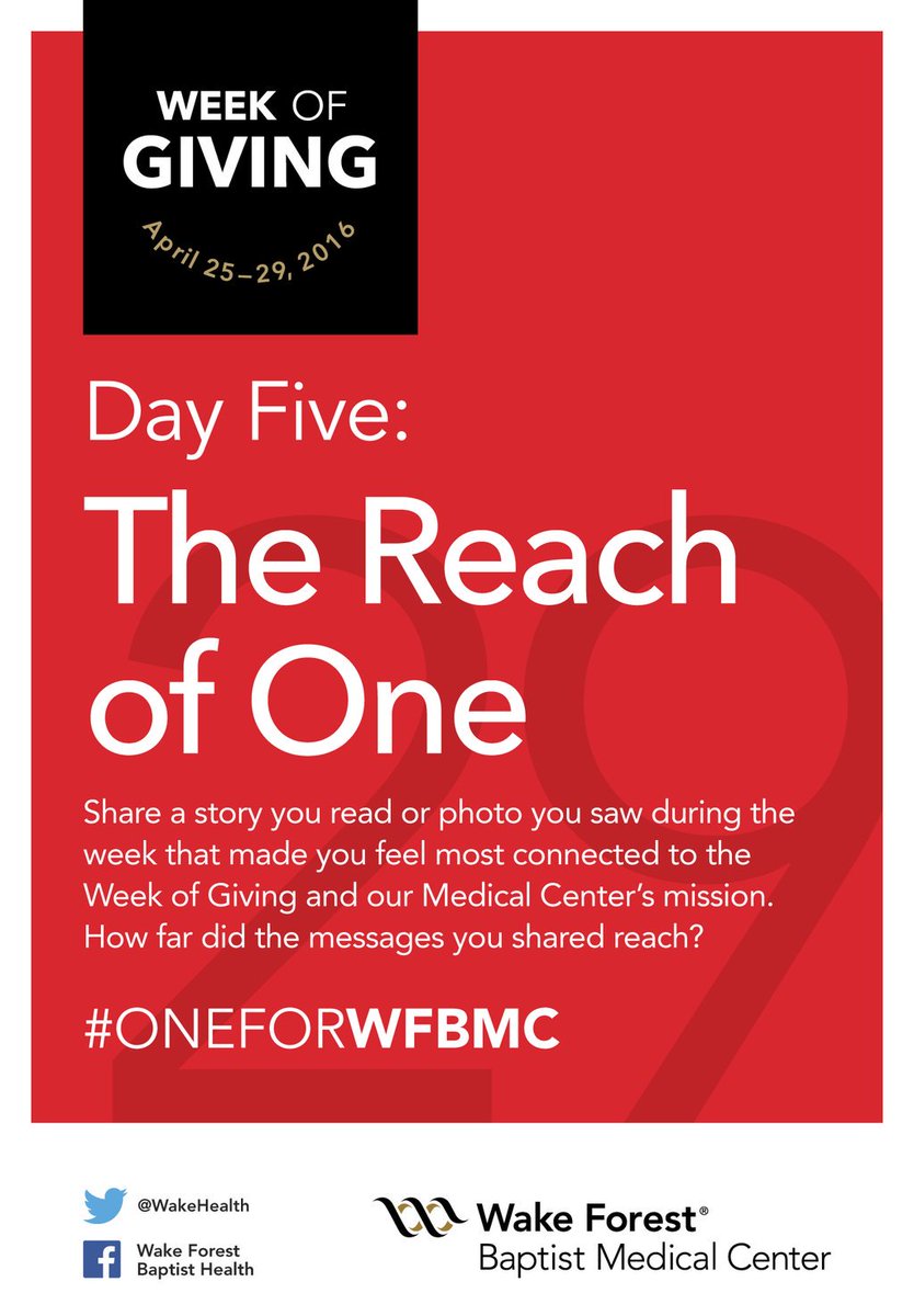 BrennerFriends's tweet photo. Today's the last day of our Week of Giving! Join us! 2 easy ways to become #OneForBrenner: https://t.co/uwekPGsDXF https://t.co/OmiVUV1AMt