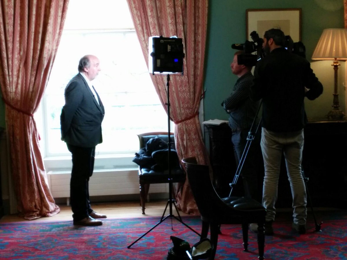 ConcernDebates's tweet photo. Our boss @Michaeldoorly getting filmed by @UTVIreland earlier on... Wonder will we make the news? 😮 #schoolsdebating https://t.co/CA3It2xZQc