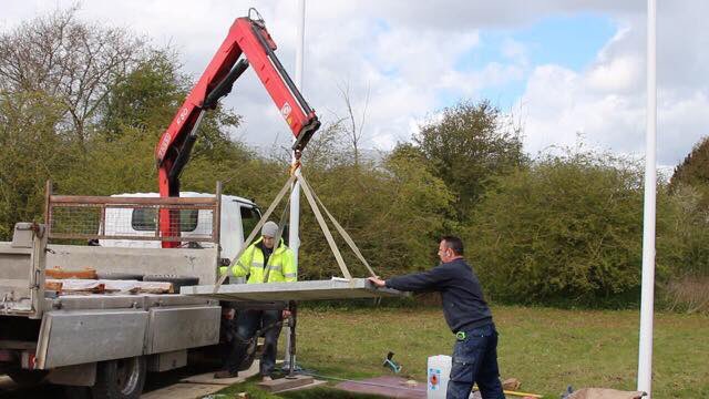 490thBombGroup's tweet photo. The base for the memorial is in. #490th #USAAF #BG #Memorial https://t.co/RePsdVUf2F