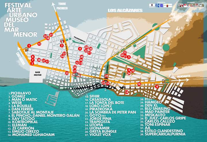 KCFonkie's tweet photo. Comienza Festival de arte urbano #MUMAM(MuseoDelMarMenor)con nuestro artista @hamgeoart aportando tipografía y color https://t.co/zm31cNTlse