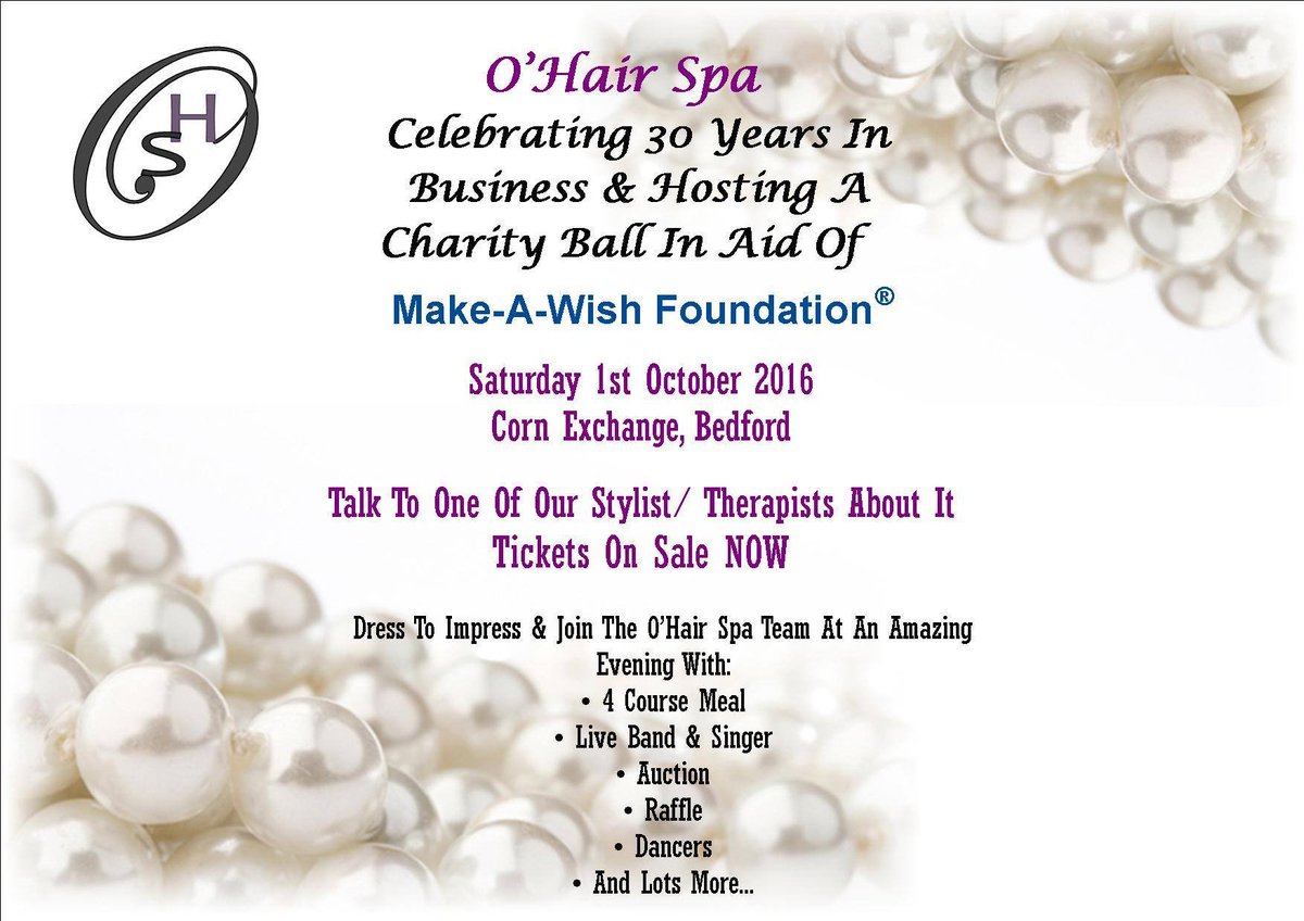 OHairSpa's tweet photo. Got your tickets yet? Tables being reserved and bought very quickly! 
Call to reserve/buy tickets on 01234 856824 https://t.co/z1FgWgOC3K