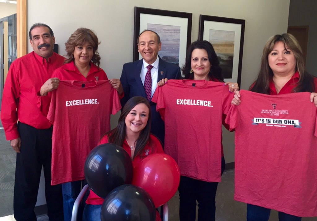 TTHealthElPaso's tweet image. Congrats, #PLFSOM Office of Admissions for winning this month's spirit campaign! Is excellence in your dept's DNA?