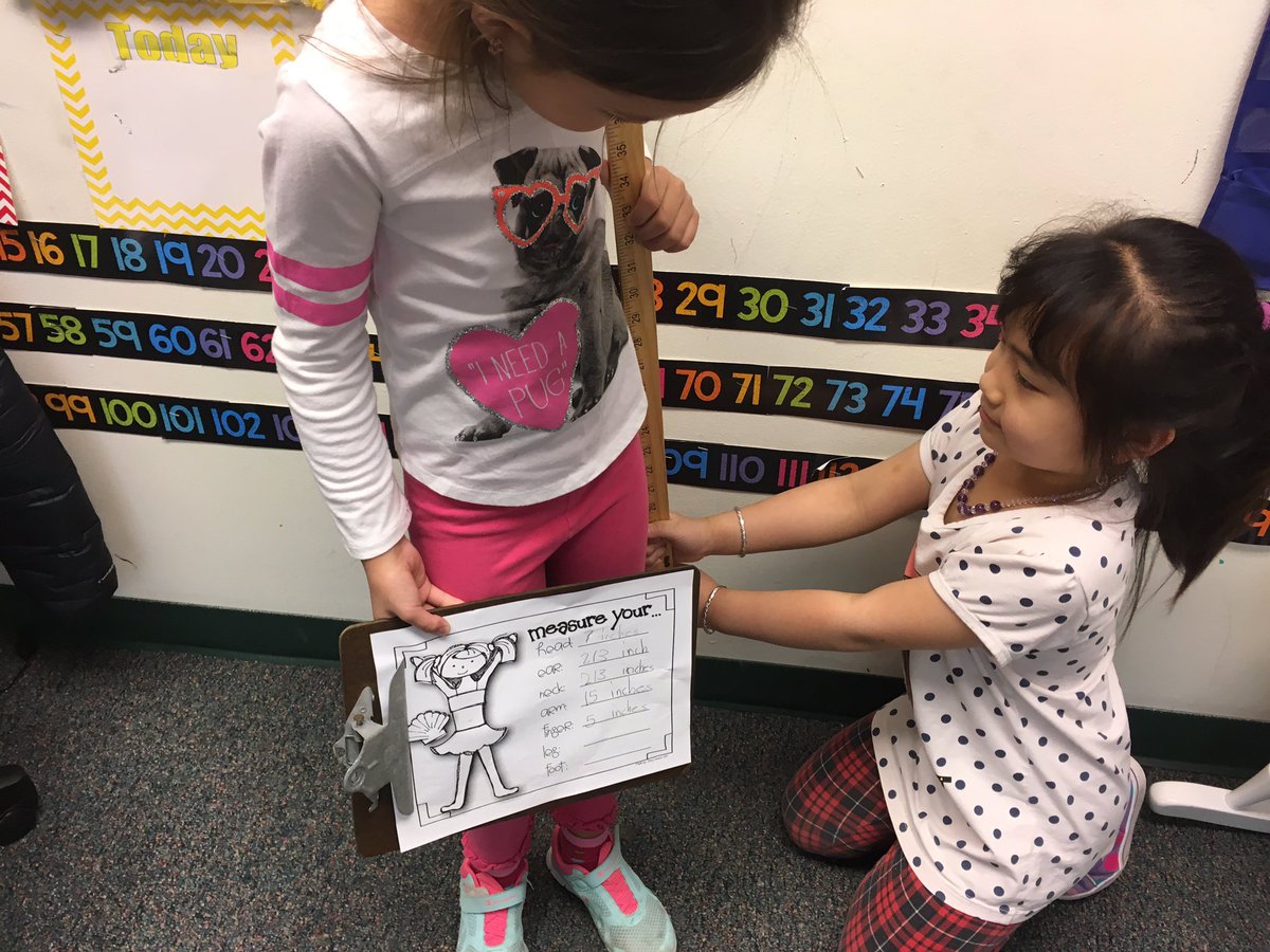 #WeAreLamphere Having fun in math! Look at these cute kiddos measuring each other!!!