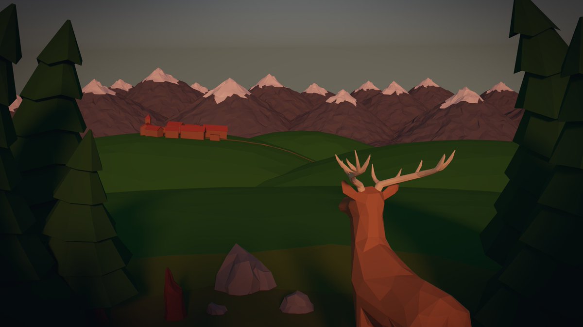 DancingPolygon's tweet image. tmblr.co/Zb5tei25kPBJp - Somewhere // Dancing Polygon #lowpoly #3DArt #CGI #Blender #Artwork