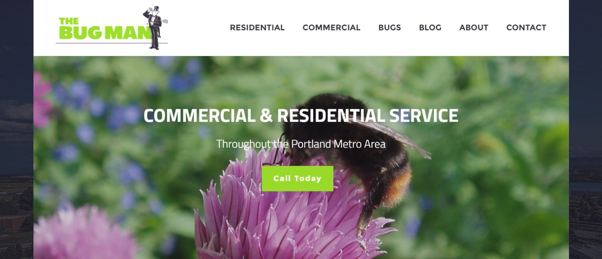 Webfor's tweet photo. The new website for @pdxbugman is a beaut! Tell us what you think. https://t.co/e5QipSc8ew #webdesign #knowyourbugs https://t.co/CqNS7x4jjL