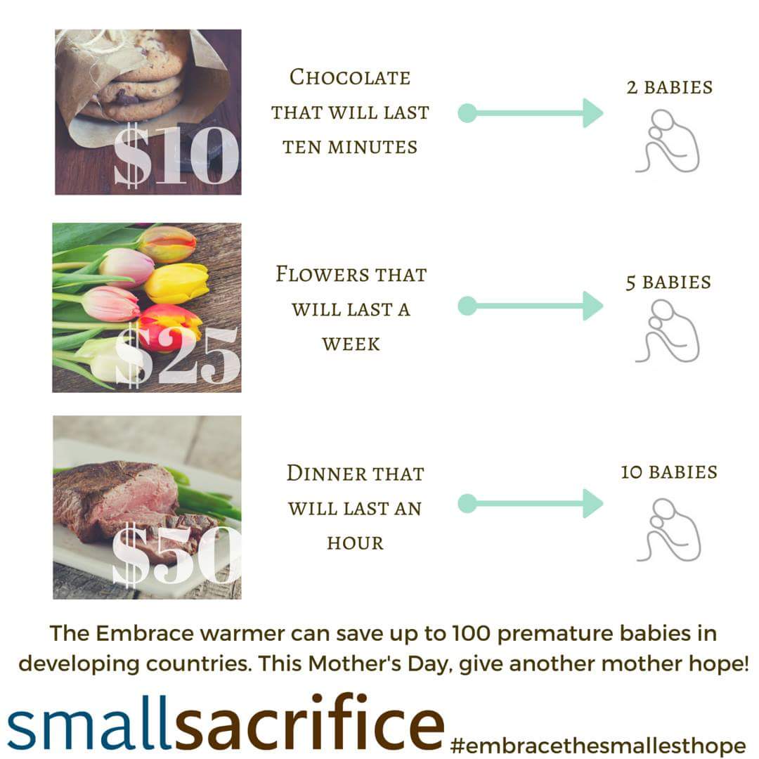 27thProtector's tweet photo. Check this out @smallsacrifice5 ! We'll start giving like crazy on May 5th! #EmbracetheSmallestHope @embracewarmer https://t.co/Wp4zc7GNU2
