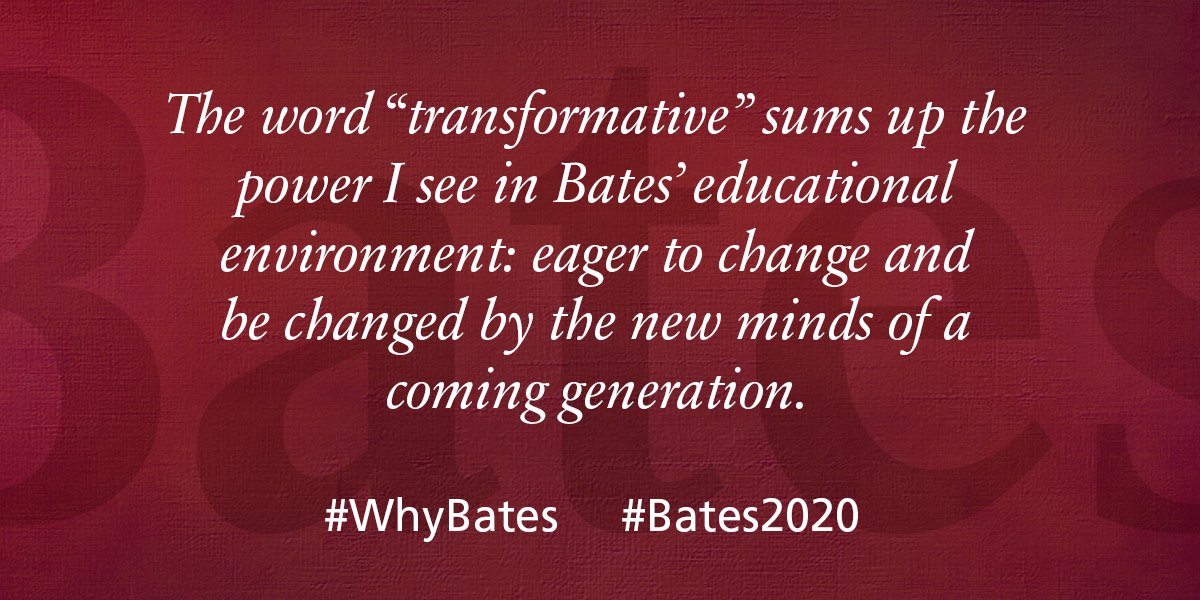 BatesCollege's tweet photo. Great Reason Number 10 from our #bates2020 accepted student essays! #WhyBates https://t.co/M5JjPnBuDg
