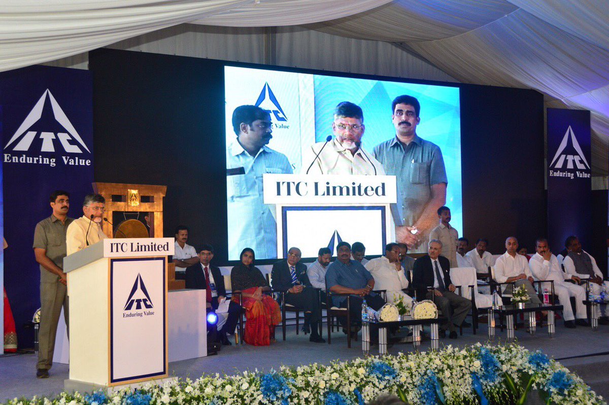 ncbn's tweet photo. Laid foundation stone for ITC Fortune of @ITCHotels in Guntur. The upscale hotel will commence operations from 2019. https://t.co/59djshEfaR