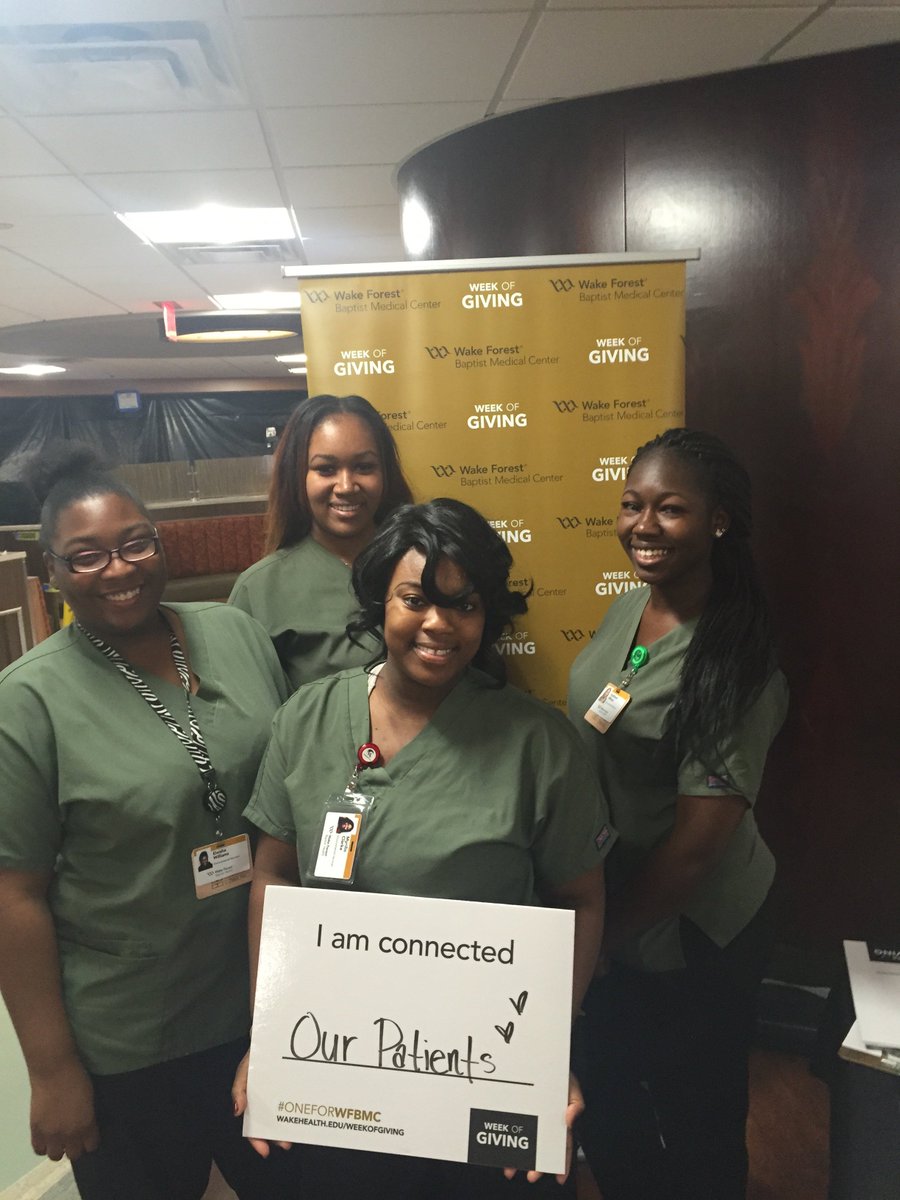 AtriumHealthWFB's tweet photo. Our health care team is #OneForWFBMC. Will you join them today and become #OneForWFBMC? https://t.co/Wms1bFtsFU https://t.co/yva13HAbwQ