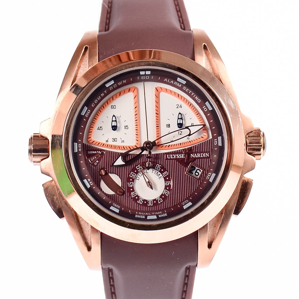 Traclist's tweet photo. Get 48% off this  Ulysse Nardin Sonata Streamline Brown Rubber Strap Watch
Shop now: https://t.co/WTzIevegxZ https://t.co/bn7pjEWZpx