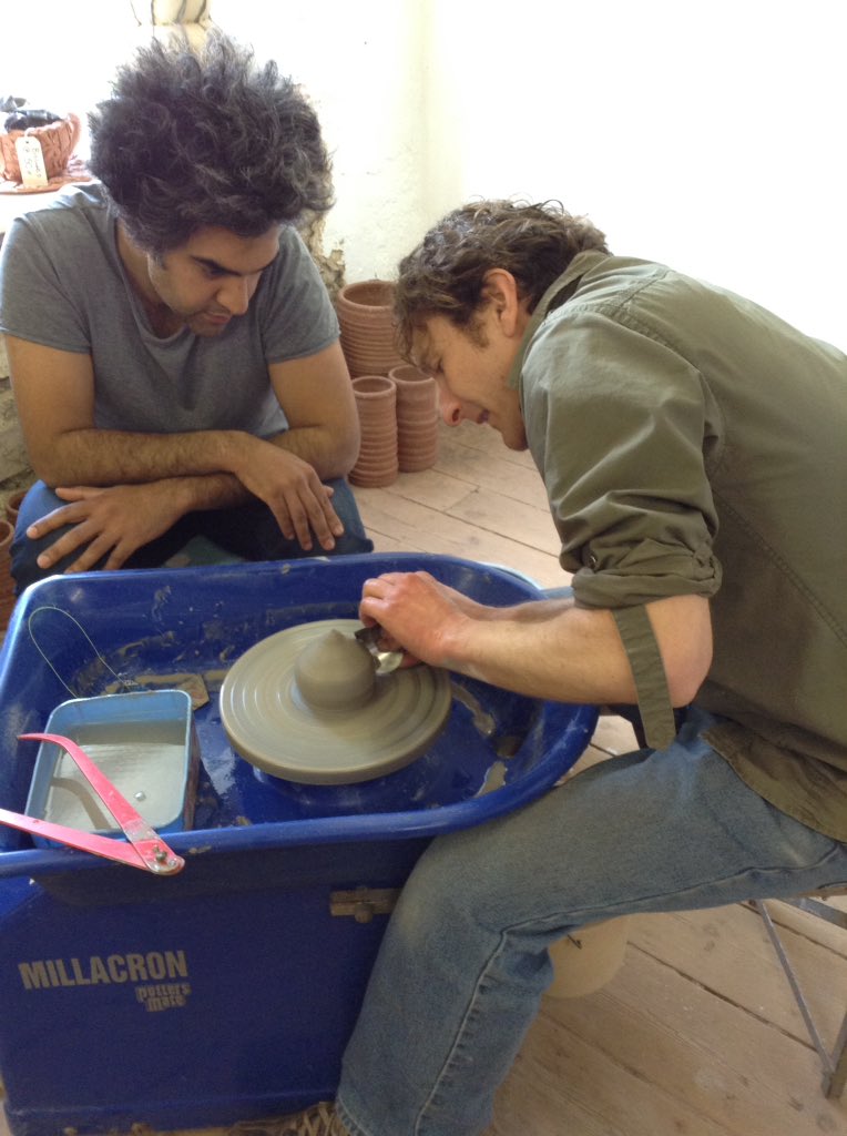 eastnorpottery's tweet photo. Fantastic x2 days with top artist @mahthussain sharing the delights of working #clay @ikongallery #inspirational https://t.co/jeENTSZsPF
