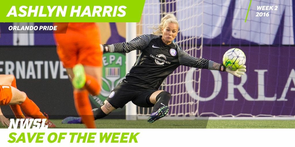 ORLPrideFans's tweet photo. Guess who got @NWSL save of the week? @Ashlyn_Harris 🙌🏻👸🏼 #QueenHarris #WelcomeToROARlando #FreeHarris https://t.co/noYpxE2kNC