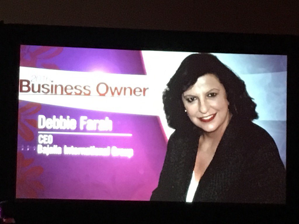 Beautiful <a href="/DebbieFarrah/">Farrah Debbie</a> is a business owner of the year at #OBJwwmb <a href="/weVENTUREorl/">weVENTURE Orlando</a>. So very proud of her.