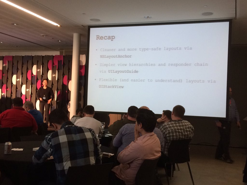 perfectlysoft's tweet image. That was a great walk through and live demo of #UIStackView, @ayanonagon - thank you! #NSNorth