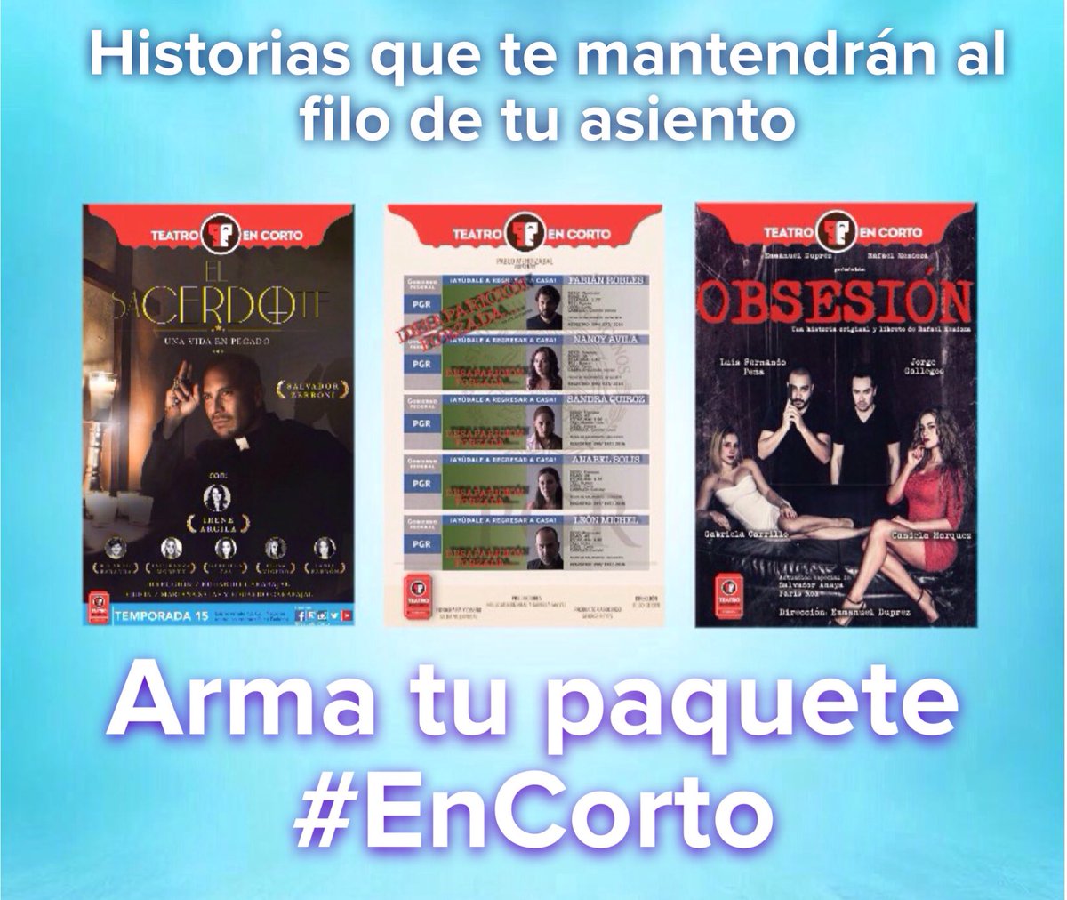 TeatroEnCorto's tweet photo. Vive historias que te mantendrán al filo de tu asiento desde el escenario.
Vívelo #EnCorto #ViernesDeTeatro https://t.co/Jm2dbX13gr