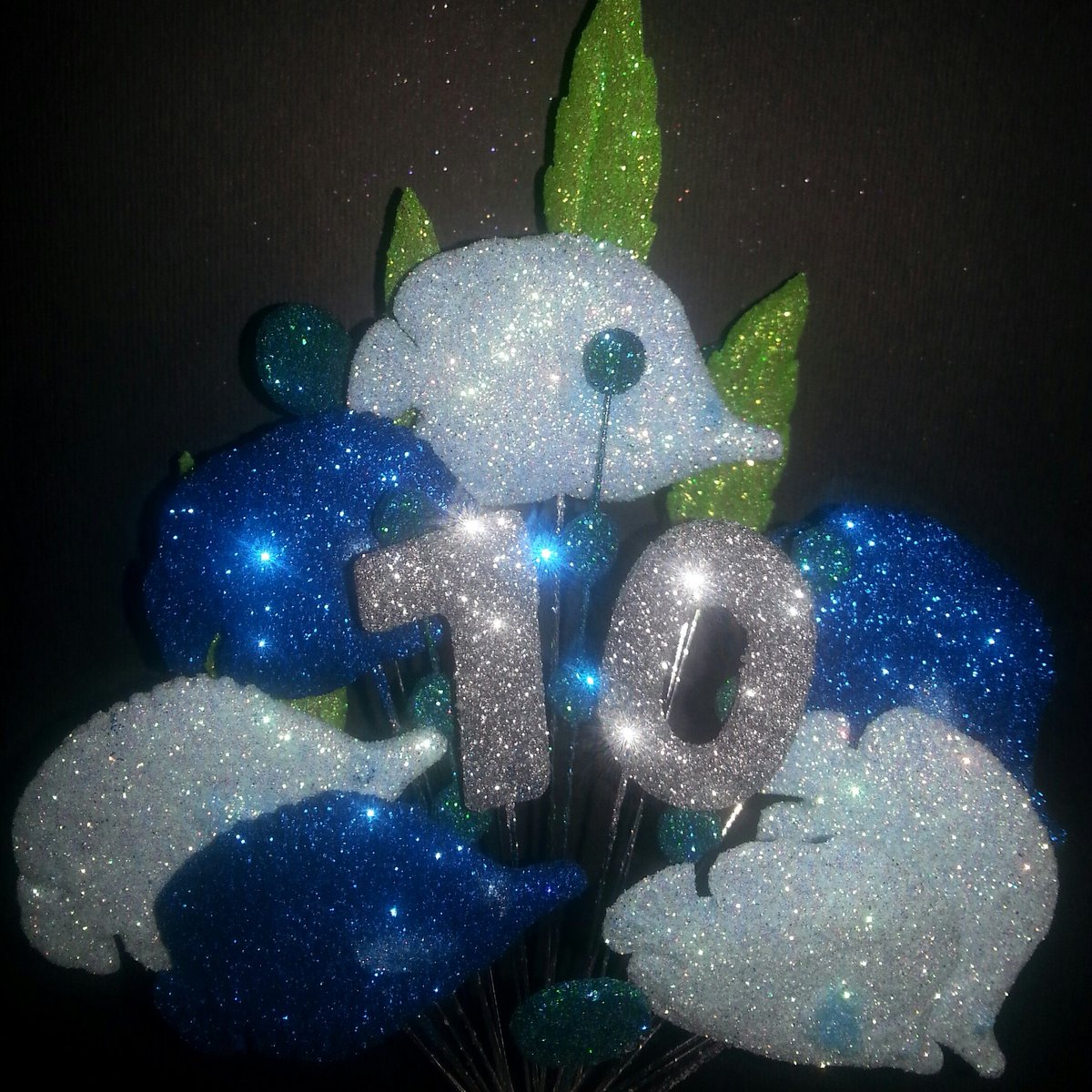 Tropical Fish birthday cake topper 
All ages available from thecaketoppershop.net 
#fish #tropical  #blue