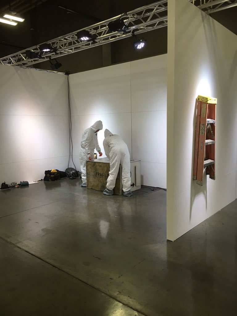 therealFreeBeer's tweet photo. #beefhaus from #dallas in progress @ArtAllianceATX's #ART #FAIR. https://t.co/KoSP8mKFkD
