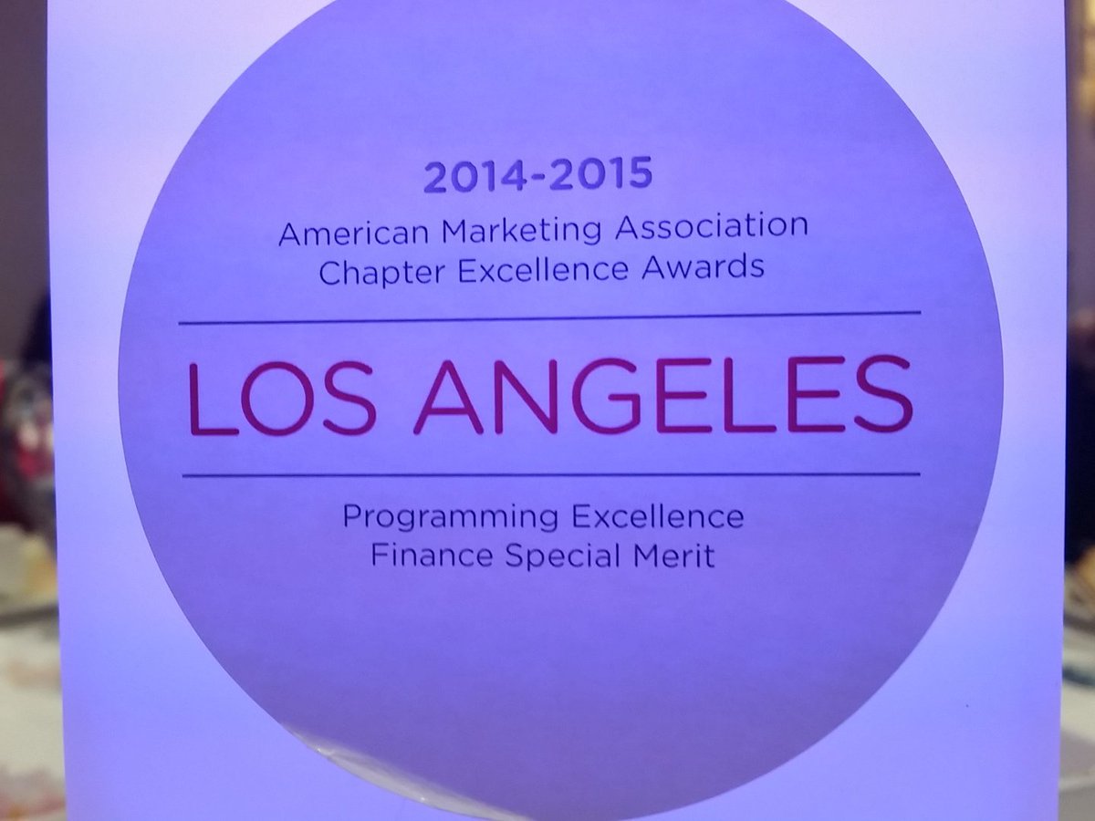 AMALosAngeles's tweet image. Well it only took us 24 years, but we did it! #ProgrammingExcellence #FinanceSpecialMerit #AMASummit
