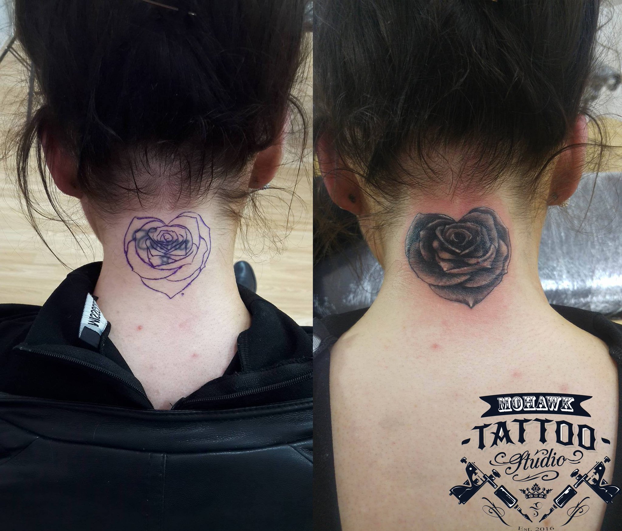 Mohawk Tattoo Studio on Twitter: "Cover up on the back of the neck by