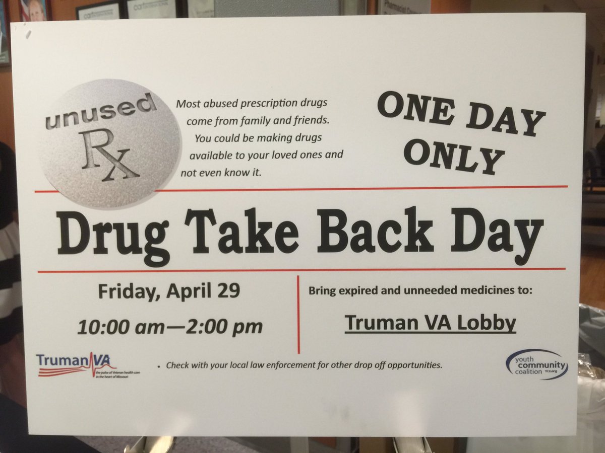 DANMABC17's tweet photo. Come throw away your unused prescription drugs at the VA Hospital until 2.  #abc17news https://t.co/qLMssvLGVZ