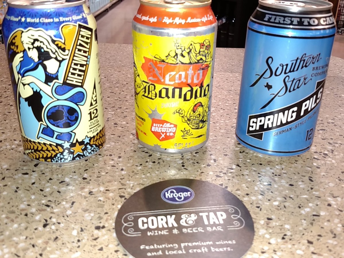Fairfield_Cork's tweet photo. Just in for you! @SouthernStarBC #springpils, @deepellumbrewco #neatobandito, and @NEBrewingCo #EOSHefeweizen! https://t.co/aRNMOiYEYn