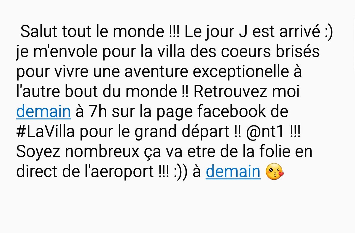 anthonym_off's tweet image. À demain 7h sur le facebook officiel de #LaVilla pour le grand départ 😘