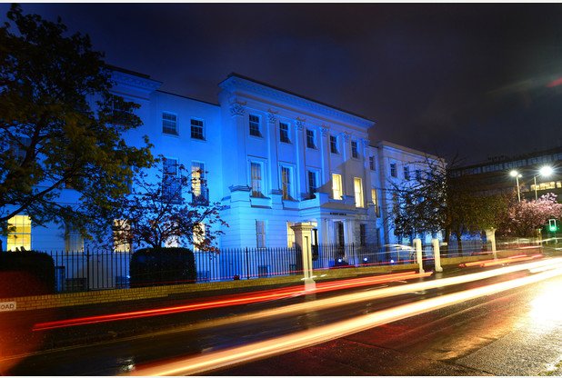 leicslive's tweet photo. Landmark buildings in Leicestershire go blue for Leicester City #backingtheblues
https://t.co/E1RbrwKIk2 https://t.co/AKo7TVSFFY
