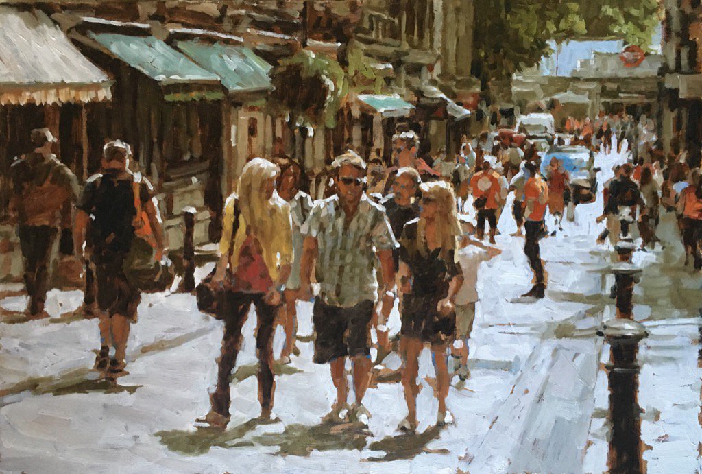 tonykarpinski's tweet photo. Oil painting London ( still needs finishing touches ) https://t.co/LQHxB8aTZs