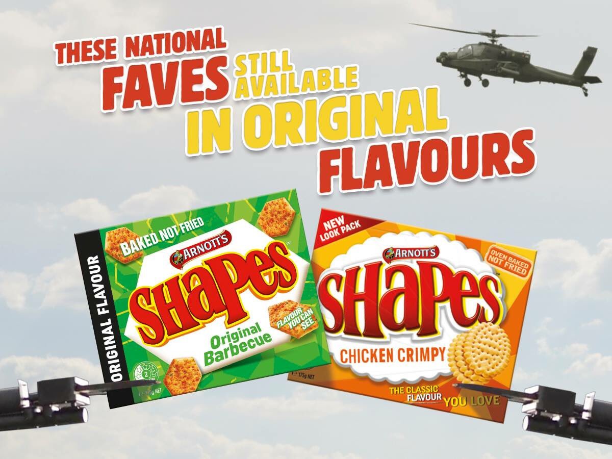 4cornerstrading's tweet photo. Good news about Arnotts Shapes for those lovers out there @whistlergrocery @AussiesCanada  #food https://t.co/6tTXwLqCw2