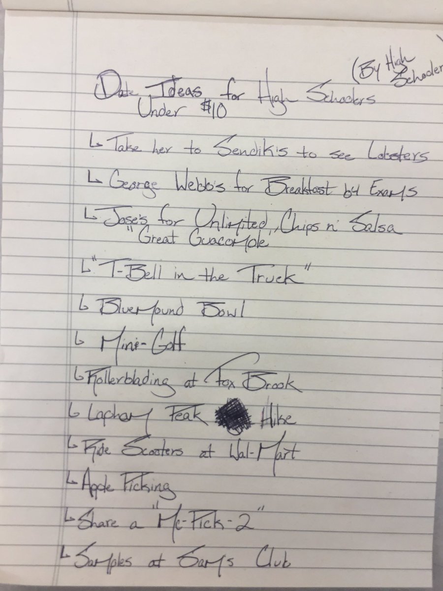 BC_AutoShop's tweet photo. Listen BC guys and gals...Some senior guys brainstormed a "Best Dates in Brookfield Under $10" 😭 https://t.co/kukwKAFNmM