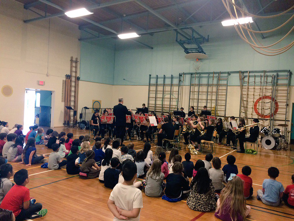 DrARLord's tweet photo. St. Rose Band Edmonton visit Lord. Entertain students, staff &amp; parents. Kids love watching peers performing! https://t.co/vCoTlhJycL