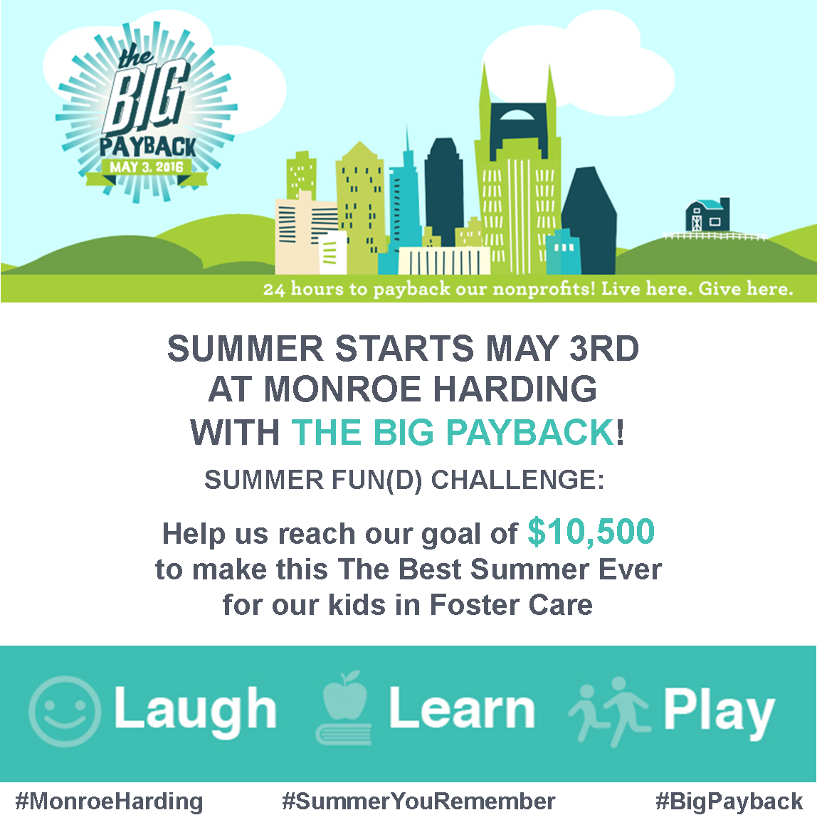 monroeharding's tweet photo. Every child deserves the opportunity for some summer fun! #MonroeHarding #BigPayback #SummerYouRemember https://t.co/WP8622PFCH