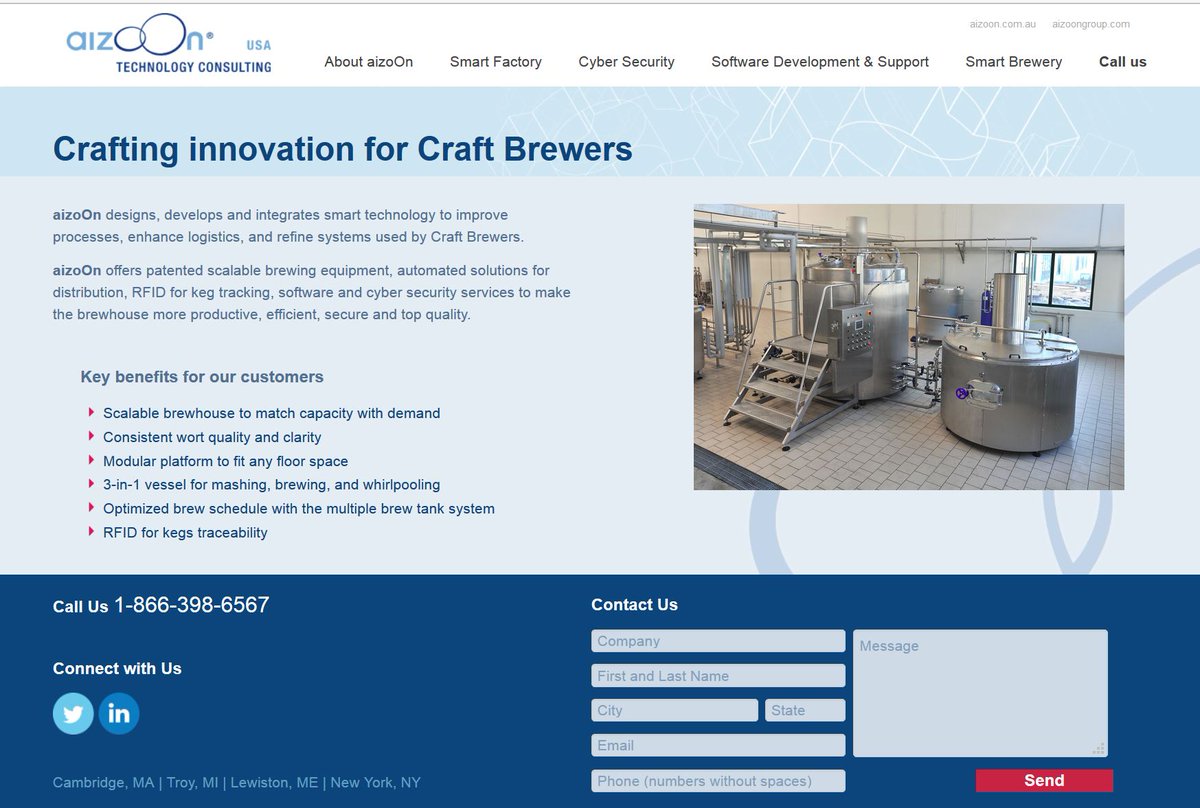 aizoongroup's tweet photo. Visit us at booth 549 at #CBC16 to learn more about our services for  #Craftbrewers! #SmartBrewing #Craftbrewing https://t.co/fCSbOJxA6H